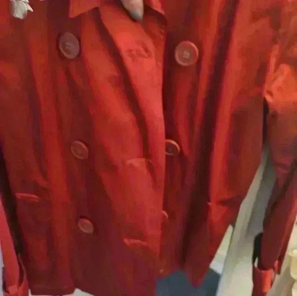 Red trench coat rain repellent - Picture 4 of 6